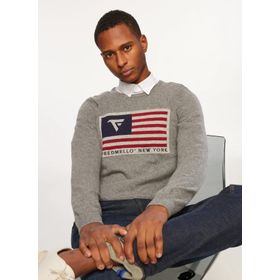 Fred Mello FM23W23MG Gri Melanj Bisiklet Yaka Erkek Sweatshirt