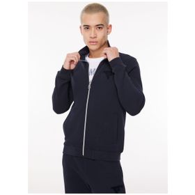 Fred Mello FM23W31FZ Lacivert Dik Yaka Erkek Sweatshirt