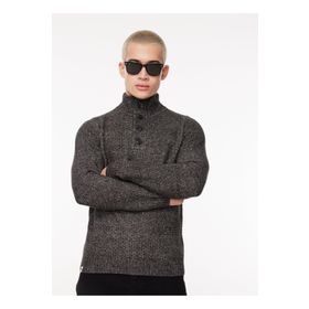 Fred Mello FM23W39MM Siyah Dik Yaka Slim Fit Erkek Kazak