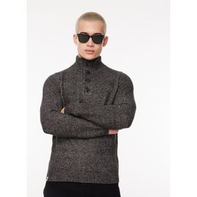 Fred Mello FM23W39MM Siyah Dik Yaka Slim Fit Erkek Kazak