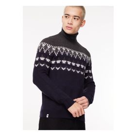 Fred Mello FM23W62MD Lacivert Balıkçı Yaka Slim Fit Erkek Kazak
