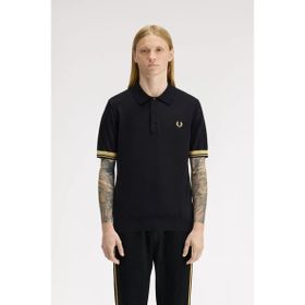 Fred Perry K2323-90A Contrast Cuff Knitted Erkek Polo Tişört