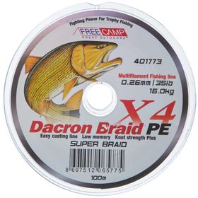 Free Camp Dakron 12 0.37 mm 100 m Braid Misina