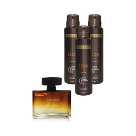 Free Love 100 ml Leon Edp Erkek Parfüm ve 3x150 ml Deodorant