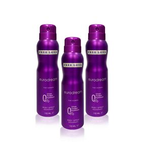 Free Love Eurodream 3x150 ml Kadın Sprey Deodorant