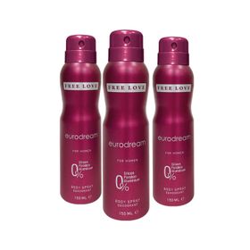 Free Love Eurodream 3x150 ml Kadın Sprey Deodorant