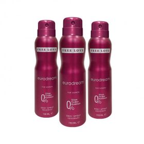 Free Love Eurodream 3x150 ml Kadın Sprey Deodorant