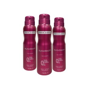 Free Love Eurodream 3x150 ml Kadın Sprey Deodorant