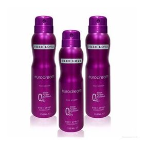 Free Love Eurodream 3x150 ml Kadın Sprey Deodorant