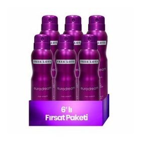 Free Love Eurodream 6x150 ml Kadın Sprey Deodorant