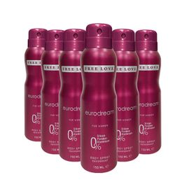 Free Love Eurodream 6x150 ml Kadın Sprey Deodorant