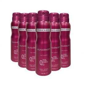 Free Love Eurodream 6x150 ml Kadın Sprey Deodorant