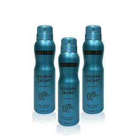 Free Love Golden Pudrasız Kadın Sprey Deodorant 150 ml x 3