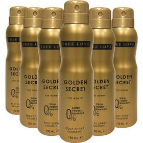 Free Love Golden Secret 6x150 ml Kadın Sprey Deodorant