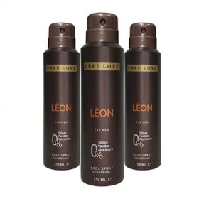 Free Love Leon 3x150 ml Erkek Sprey Deodorant