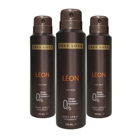 Free Love Leon 3x150 ml Erkek Sprey Deodorant