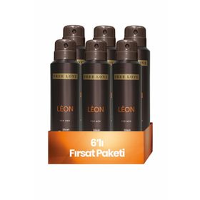 Free Love Leon 6x150 ml Erkek Sprey Deodorant