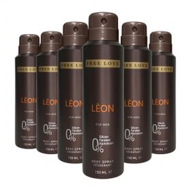 Free Love Leon 6x150 ml Erkek Sprey Deodorant