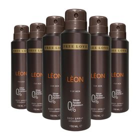 Free Love Leon 6x150 ml Erkek Sprey Deodorant