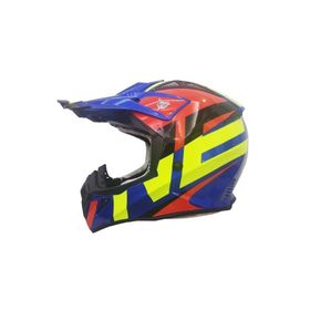 Free-M FR-801 Cross Mavi Sarı Motosiklet Kaski