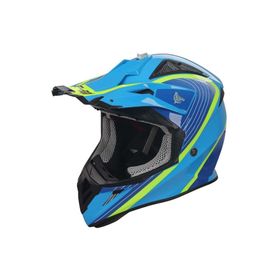 Free-M FR-801 Cross Mavi Sarı Motosiklet Kaski