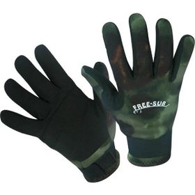 Free-Sub Güderi Camo XL Dalış Eldiveni