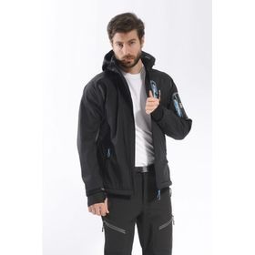 Freecamp Eagle Softshell Siyah Mavi Erkek Ceket