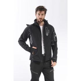 Freecamp Eagle Softshell Siyah Turuncu Erkek Ceket