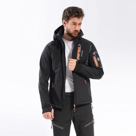 Freecamp Eagle Softshell Siyah Turuncu Erkek Ceket
