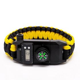 FreeCamp Kata Sarı Siyah Saat Göstergeli Paracord