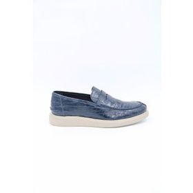 Freefoot 226825 Lacivert Croco Deri Erkek Casual Ayakkabı