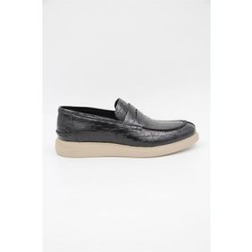 Freefoot 226825 Lacivert Croco Deri Erkek Casual Ayakkabı