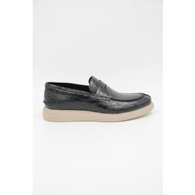 Freefoot 226825 Lacivert Croco Deri Erkek Casual Ayakkabı