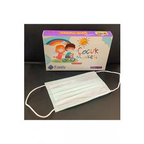 Freely Lastikli 10 Adet Çocuk Yüz Maskesi