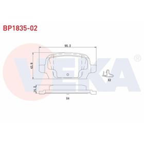 FREN BALATASI ARKA PABUÇLU OPEL COMBO 94 - 01 KADETT / REK