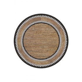 Frenda Home 140x140 cm Vizon İskandinav Desen Pamuk Taban Dijital Baskılı Dekoratif Yuvarlak Halı