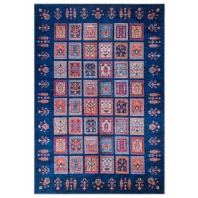 Frenda Home Binbirgece Pamuk Taban Dijital Baskılı Lacivert 100x200 cm Salon Halı
