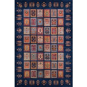 Frenda Home Binbirgece Pamuk Taban Dijital Baskılı Lacivert 80x200 cm Salon Halı