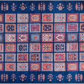 Frenda Home Binbirgece Pamuk Taban Dijital Baskılı Lacivert 80x200 cm Salon Halı