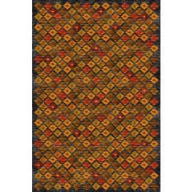 Frenda Home Kilim Desen Pamuk Taban Baskılı Kiremit 80x200 cm Salon Halı