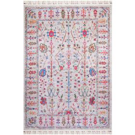Frenda Home Kilim Desenli Vizon 100x200 Pamuk Taban Dijital Baskılı Halı