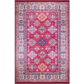 Frenda Home Şirvan Desen Pamuk Taban Baskılı Kırmızı 80x300 cm Salon Halı
