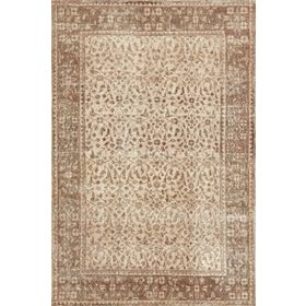 Frenda Home Vintage Desenli Pamuk Taban Vizon 80x150 Yıkanabilir Dijital Baskılı Halı