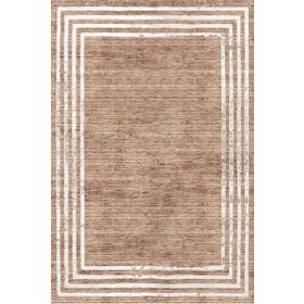 Frenda Home Vizon 100x200 Çerçeve Desenli Dijital Baskılı Pamuk Taban Halı