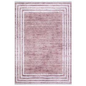 Frenda Home Vizon 100x200 Çerçeve Desenli Dijital Baskılı Pamuk Taban Halı