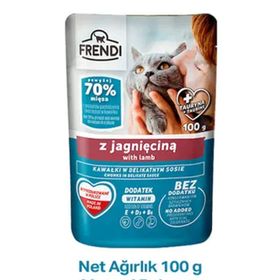 Frendi Kuzulu Lezzetli Soslu 10x100 gr Kedi Yaş Mama