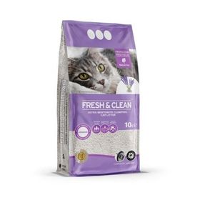 Fresh Clean 10 lt İnce Taneli Lavantalı Süper Topaklanan Doğal Kedi Kumu