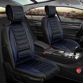 Fresh Start Bmw 2 Serisi 218 Uyumlu Lüx Deri Ön Arka Takım Antalya Serisi Siyah Mavi Oto Koltuk Kılıfı