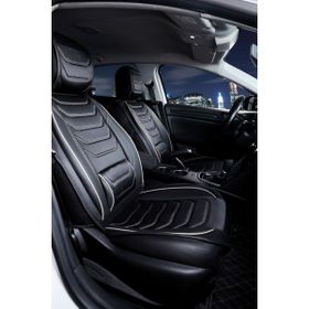 Fresh Start Bmw 2 Serisi 218 Uyumlu Lüx Deri Ön Arka Takım Sport Series Siyah Beyaz Oto Koltuk Kılıfı