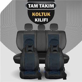 Fresh Start Bmw 3 Serisi 316 Lüx Full Deri Ön Arka Takım Giydirme Tip Siyah Mavi Oto Koltuk Kılıfı